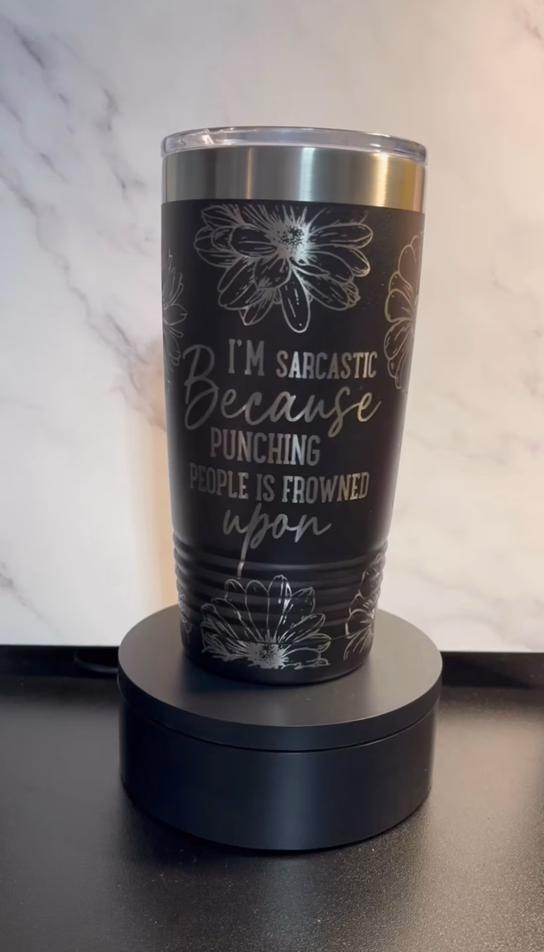 I'm Sarcastic Because 20 oz Tumbler