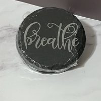Breathe Slate Coasters 4 Pack - Round